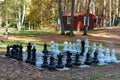 Huge chess, street chess