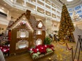 The huge Christmas Gingerbread House at the  Grand Floridian Resort Hotel at Disney World Royalty Free Stock Photo