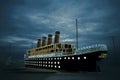 Huge Christmas Titanic Ship with multicolored lights