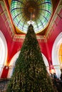 Huge Christmas tree inside the Queen Victoria Building or QVB in Sydney NSW Australia