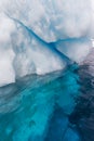 Huge chunks of ice and ice bergs float around Antarctica peninsula Royalty Free Stock Photo