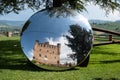 Huge circular mirror