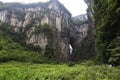 Huge cliffs and caves