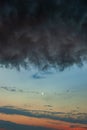 A huge cloud over the setting sun Royalty Free Stock Photo