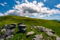 Huge cloud rising behind the hill Royalty Free Stock Photo