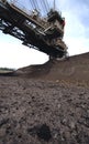 Huge coal dredger working in open cut mine Victoria