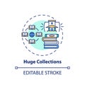 Huge collection concept icon