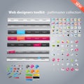 Huge collection of web graphics Royalty Free Stock Photo