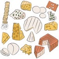 A huge collection of the world`s most popular cheeses. Italian, French, Georgian traditional cheese. Mozzarella, brie, blue