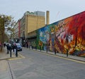 Forest Fire outdoor wall painting. Street art.