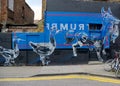 Street art mural in East London