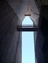 Huge concrete structure of itaipu dam