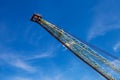 A huge crane in the mine against a clear blue sky Royalty Free Stock Photo