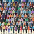 Huge crowd of people Royalty Free Stock Photo