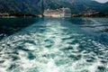 A huge cruise liner in Kotor, Montenegro Royalty Free Stock Photo