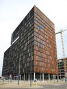 Modern architecture in Lodz. Building with dark glass windows. Office building Royalty Free Stock Photo