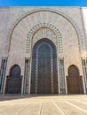 Entrance of Hassan II Mosque in Casablanca, Morocco Royalty Free Stock Photo