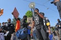 A huge demonstration of young, coloured, black and white people protesting against rassism and police brutality in ZÃÂ¼rich City