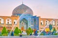 The huge dome of Sheikh Lotfollah Mosque, Isfahan, Iran Royalty Free Stock Photo