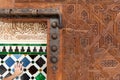 A huge door from inside the Alhambra palace