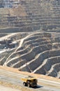 Huge dump truck in open pit mine Royalty Free Stock Photo