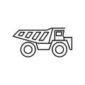 Huge dumper icon on white background