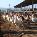 Huge ecological chicken at farmchickens in factory settinghigh quality super resolution image.