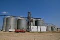 Series of grain bins Royalty Free Stock Photo