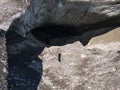 Huge entrance to a glacier cave in Iceland