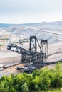 Huge excavator in the lignite opencast mine Garzweiler in the Rhine area in Germany