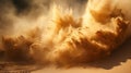 A huge explosion of dust in the desert Royalty Free Stock Photo