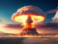 Huge explosion Royalty Free Stock Photo