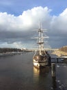 River, ship, spring, nature, Volkhov, Veliky Novgorod