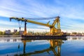Huge floating crane Royalty Free Stock Photo