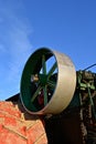 Huge flywheel of a steam engine