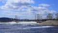 A huge force of water and the nature at the dam