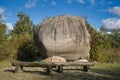 huge foundling, boulder near German town Malente, the stone has the German name Wandhoff-Findling