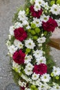 Huge funeral wreath