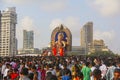 Huge Ganapti idol near Girgaon Chowpatty, Ganapati visarjan, Girgaon Chowpatty