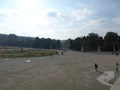 The huge garden in front of Schnbrunn Palace. Vienna, Austria. Royalty Free Stock Photo