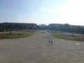 The huge garden in front of Schnbrunn Palace. Vienna, Austria. Royalty Free Stock Photo