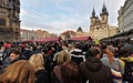 Huge gathering of people infront of the church