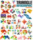 Huge geometric shape infographic template set