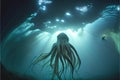 Huge giant octopus like Kraken monster