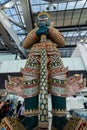 A huge giant statue from Thai culture at Suvarnabhumi airport.