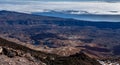 Huge gigapan view of Tenerife institute of astrophysics and crater over the clouds