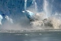 Huge Glacier chunk falling Royalty Free Stock Photo