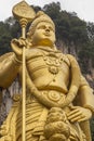 Huge gold statue in Batu caves, Malaysia Royalty Free Stock Photo