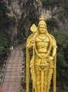 Huge gold statue in Batu caves, Malaysia Royalty Free Stock Photo