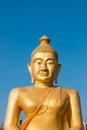 The huge golden Buddha at khao kiaw temple in ratchaburi Royalty Free Stock Photo